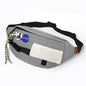 Chest Shoulder Messenger Bag Badge - Grey + Badge + Lanyard