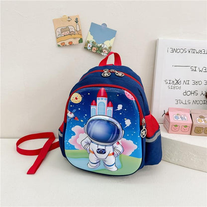 Blue Cartoon Astronaut Kids School Bag - Astronaut Blue