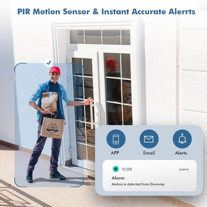Wireless Hd Smart Camera With Night Vision & Motion Detection & Two-Way Audio & Tf Card Support