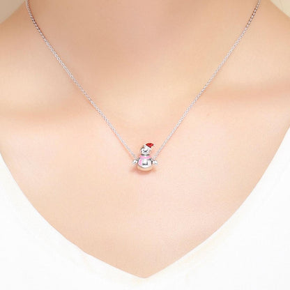 925 Sterling Silver Snowman Bead Pendant For Diy Bracelets & Necklaces