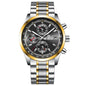 Waterproof Luminous Quartz Watch - Multifunctional 30m - Inter-Gold-Black