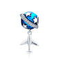 925 Sterling Silver Travel Dream Airplane Oil Drip Bead