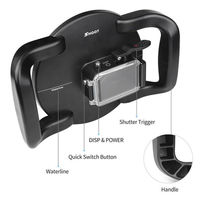 Underwater Dome Port for Dji Action Camera with Handle Trigger