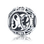 925 Sterling Silver 26 English Letter Beads For Diy Bracelets & Necklaces Style - X