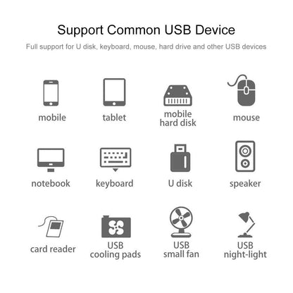 4-Port Usb 2.0 Hub 30Cm Cable Length - Black