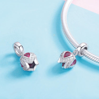 925 Sterling Silver Tulip Pendant For Diy Bracelets & Necklaces