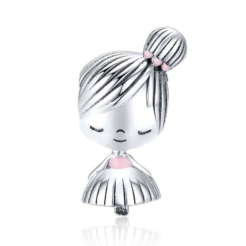 925 Sterling Silver Beaded Bracelet For Girls Diy Accessory