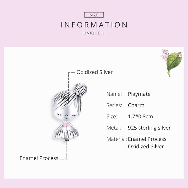 925 Sterling Silver Beaded Bracelet For Girls Diy Accessory