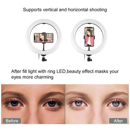 10.2 Rgbw Led Ring Light Kit With 1.1M Tripod & Phone Clamp