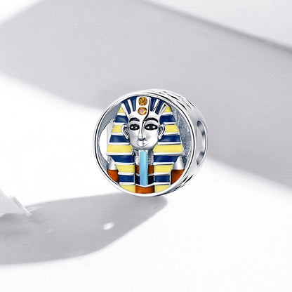 925 Sterling Silver Egyptian Pharaoh Beads For Diy Bracelets & Necklaces