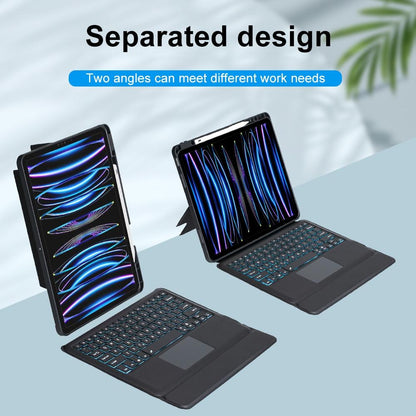 12.9 Ipad Pro Touch Backlight Bluetooth Keyboard Leather Case - Split Type 2022 / 2021 / 2020 / 2018