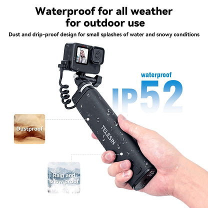 Sports Camera And Phone Selfie Stick With 10000Mah Power Bank