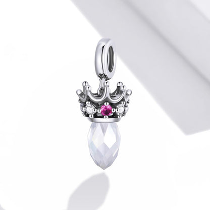 925 Sterling Silver Ornate Crown Pendant For Diy Bracelets & Necklaces