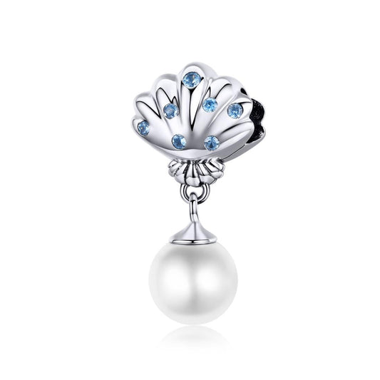 925 Sterling Silver Scallop Pearl Beaded Bracelet Accessory