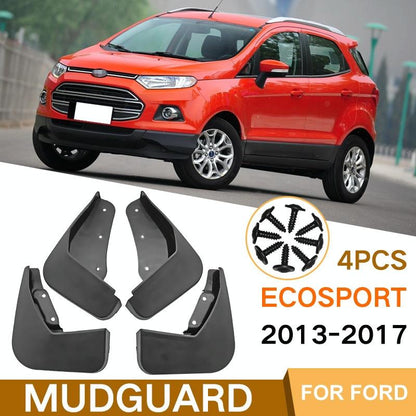 For Ford Ecosport 2013-2017 4Pcs / Set Car Auto Soft Plastic Splash Flaps Fender Guard