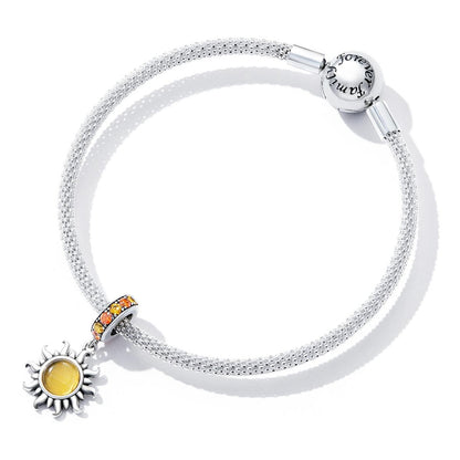 925 Sterling Silver Sun Pendant For Diy Bracelets & Necklaces