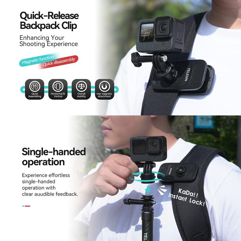 Universal Magnetic Backpack Mounting Bracket - Quick Release