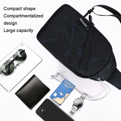 Men Oxford Cloth Chest Bag Snowflake Gray Ideal For Sports And Travel