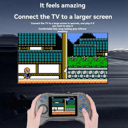 Q8 Handheld Game Console - 3.0 Screen 800 Built-In Games Tv Connection - Transparent Blue - Doubles Transparent Blue