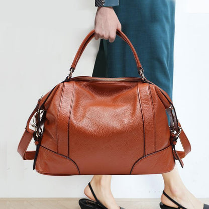 Black Single Shoulder Leather Messenger Bag For Women S