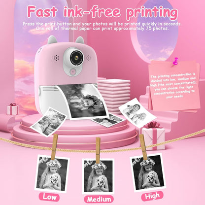 32G Instant Camera With 2.4 Display & Card Reader For Kids - 1200W Blue - 32G + Card Reader Blue