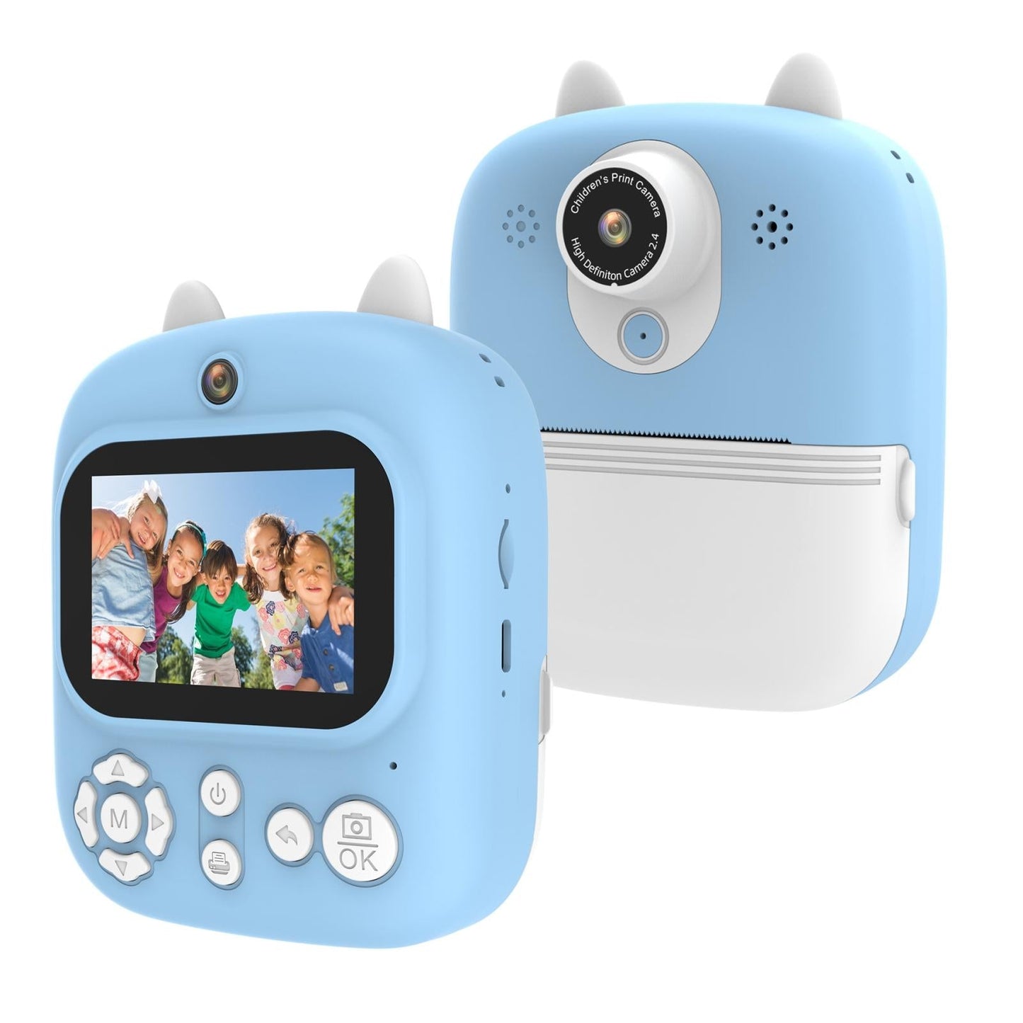 32G Instant Camera With 2.4 Display & Card Reader For Kids - 1200W Blue - 32G + Card Reader Blue