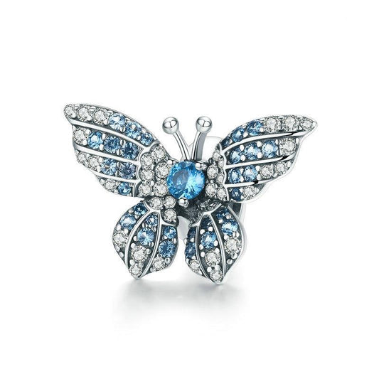925 Sterling Silver Diy Butterfly Bracelet With Pearl Accents Bsc061