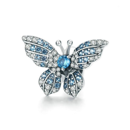 925 Sterling Silver Diy Butterfly Bracelet With Pearl Accents Bsc061