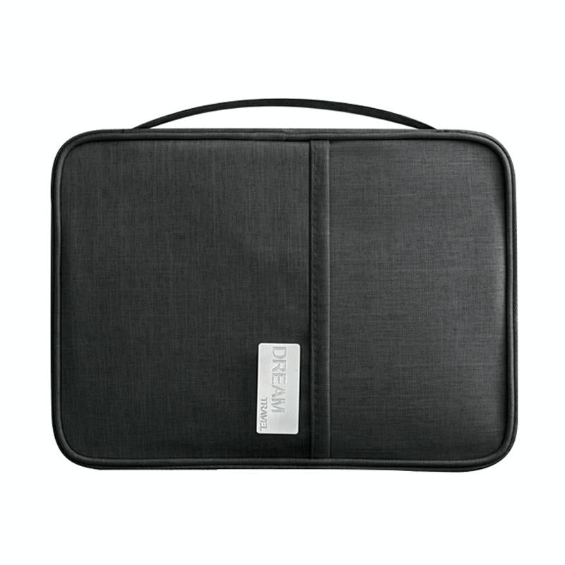 Waterproof Travel Document Bag Black Large - Orange Pink Large
