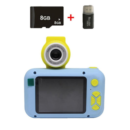 Reversible Mini Hd Child Camera with 8g Card Reader - Blue