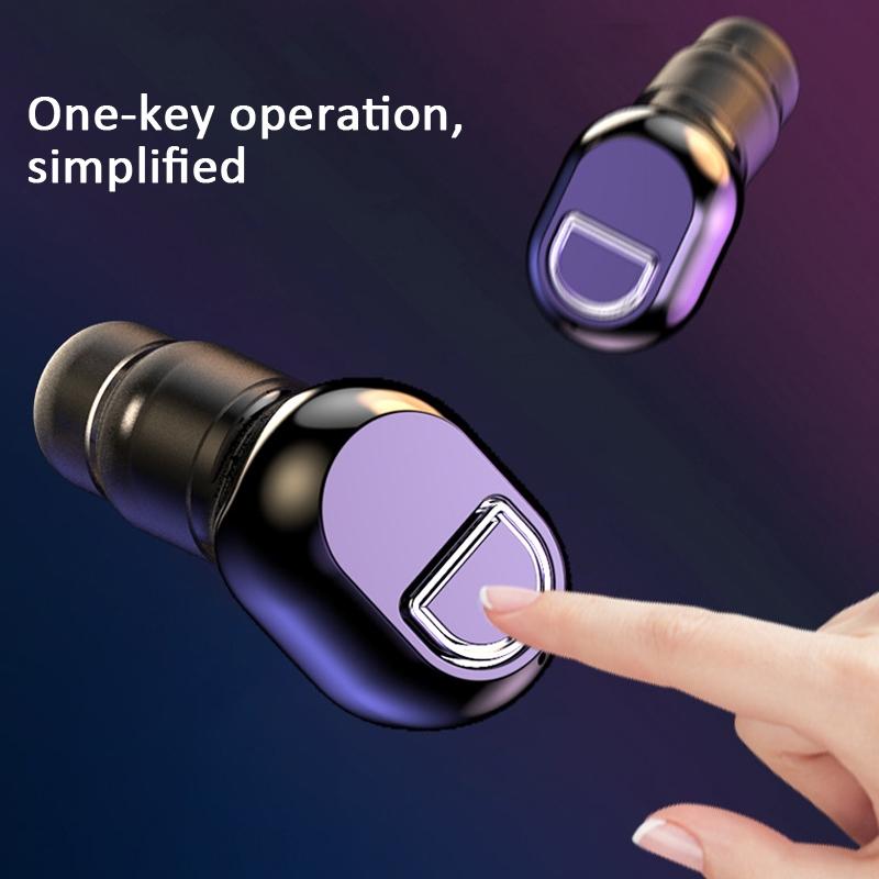 Mini Bluetooth Earphone with Hd Call - Black