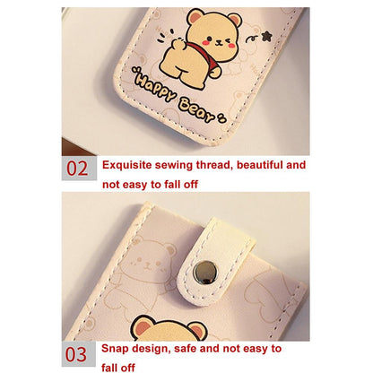 Large Capacity Pull Out Card Holder Pink - Puppy