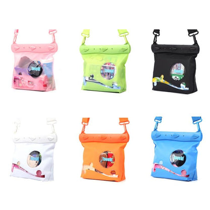 Small Waterproof One-Shoulder Crossbody Diving Bag - Small White