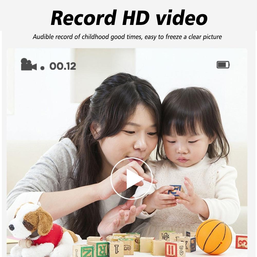 Instant Camera with Thermal Printer and Hd Video - Blue 16g - 32G Pink