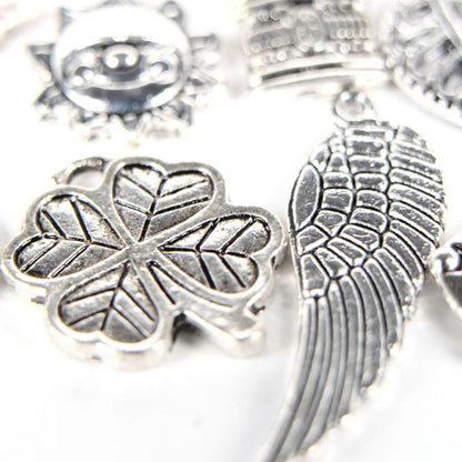 100Pcs Mixed Antique European Bracelet Charms Diy Fashion Jewelry