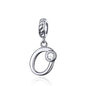 925 Sterling Silver Personalized Letter Pendant For Diy Bracelets & Necklaces Style - O