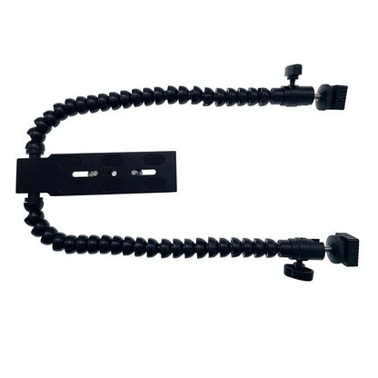 Adjustable Dual Arm Flash Bracket Mount For Hot Shoe