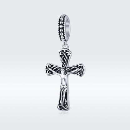 925 Sterling Silver Cross Pendant For Diy Bracelets