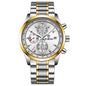 Waterproof Luminous Quartz Watch - Multifunctional 30m - Inter-Gold-White