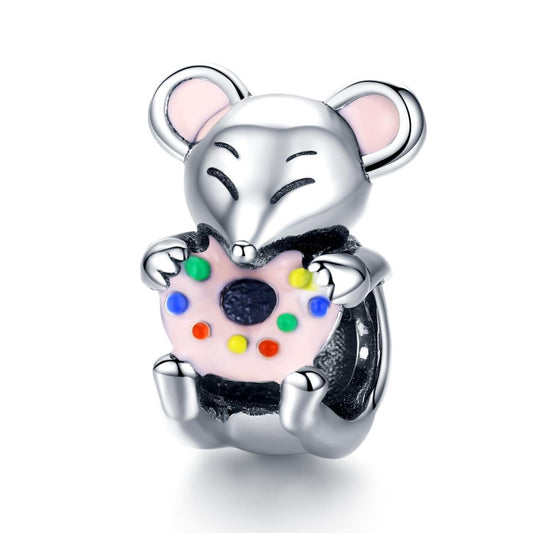 925 Sterling Silver Beaded Mouse Bracelet Accessories