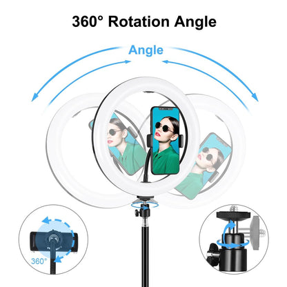 10.2 Led Ring Light with 1.1m Tripod for Vlogging and Live Streaming