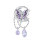925 Sterling Silver Moon Butterfly Pendant Necklace