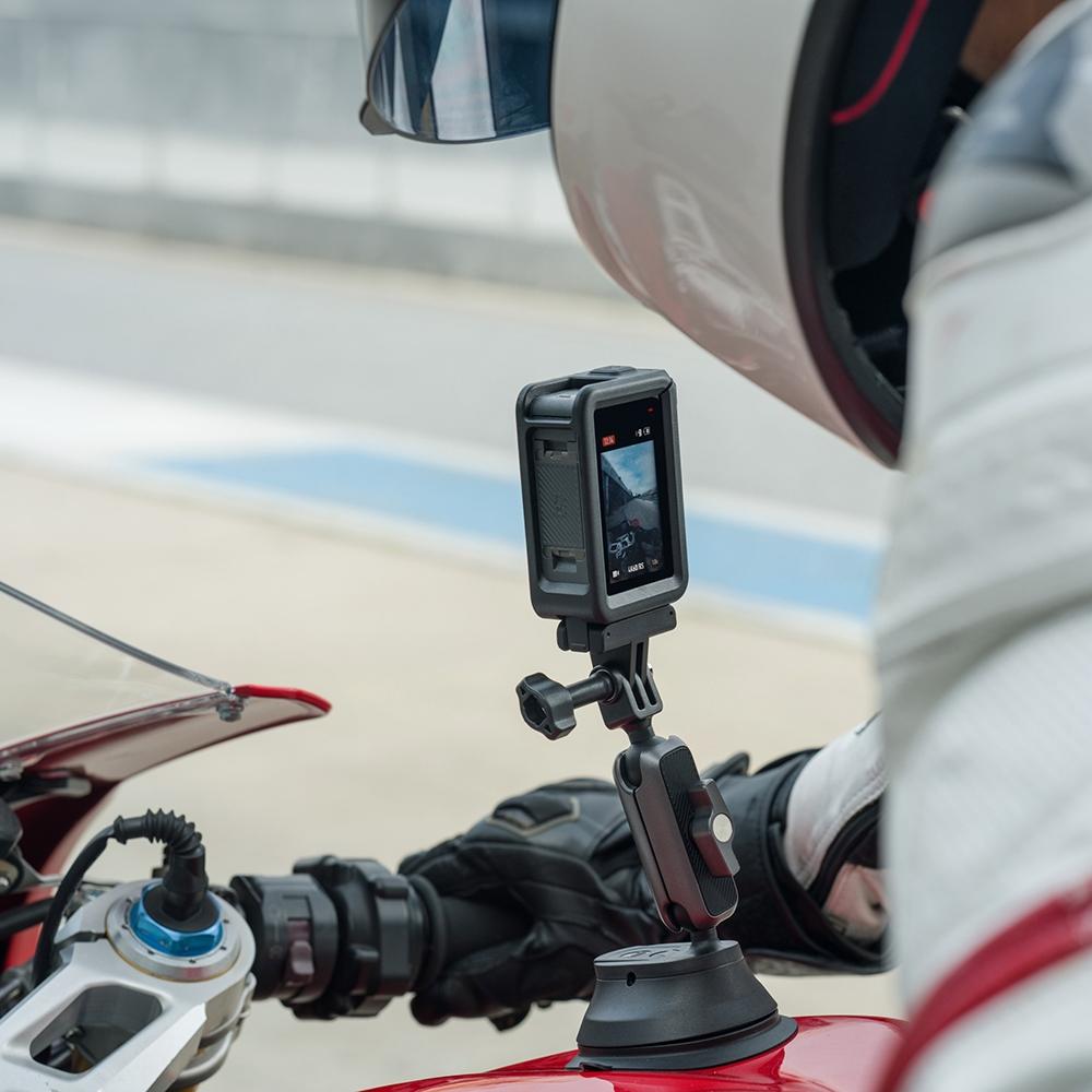 360 Degree Rotating Car Suction Cup Holder For Dji Action 3 - Double Ball Design