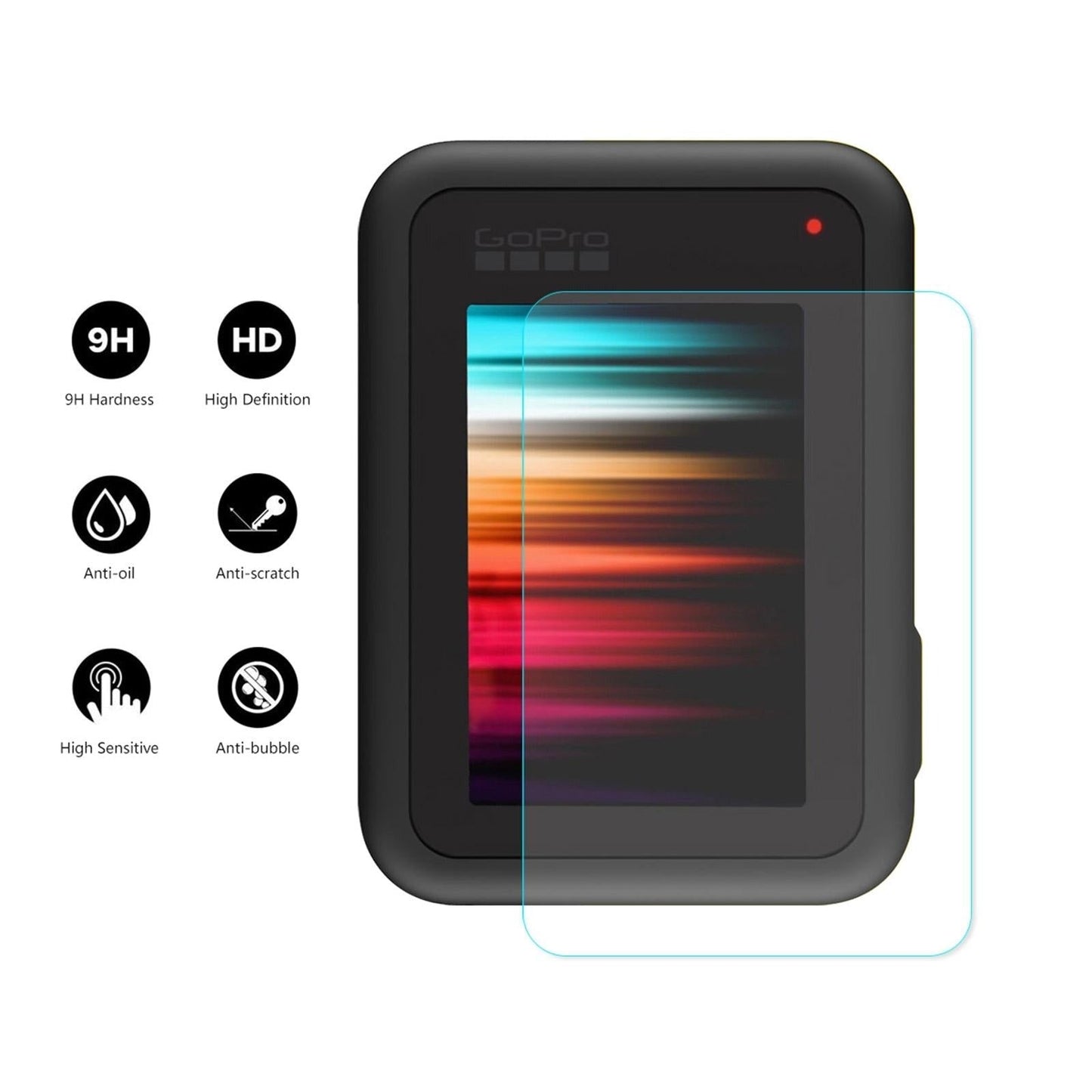 Enkay Hat Prince 3-in-1 Tempered Glass Film for Gopro Hero9 Camera Lens and Screen - 0.2mm 9h 2.15d