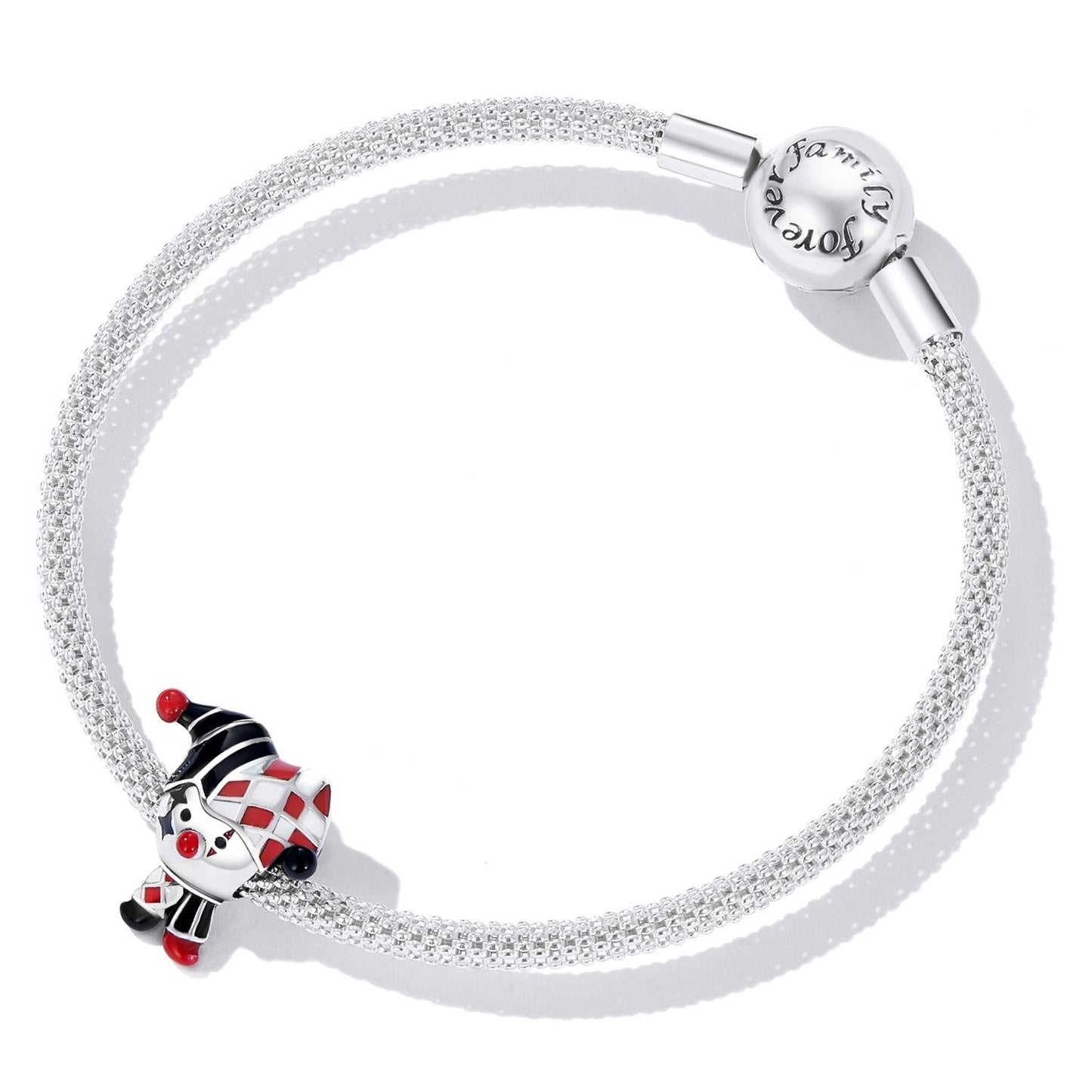 925 Sterling Silver Poker Clown Beads For Diy Bracelets & Necklaces