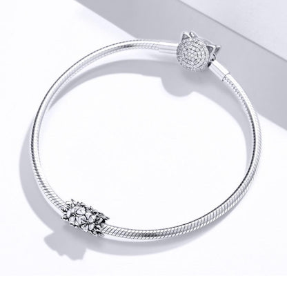925 Sterling Silver Flower Bead Bracelet & Necklace Set