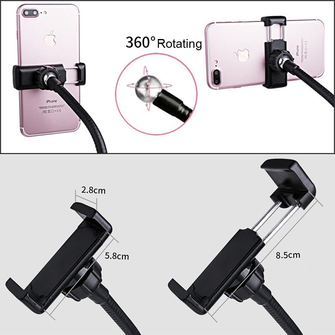 Selfie Ring Light with Phone Holder and Lazy Bracket - Perfect for Live Streaming and Broadcasts