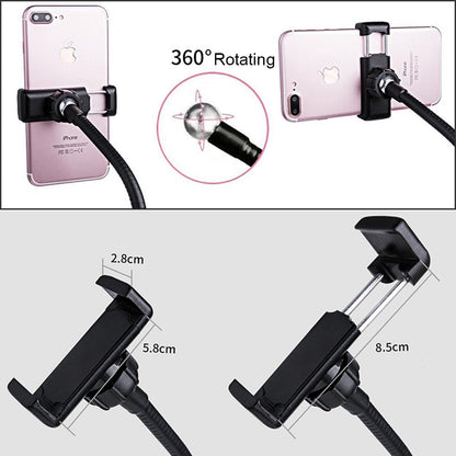 Selfie Ring Light with Phone Holder and Lazy Bracket - Perfect for Live Streaming and Broadcasts