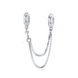 925 Sterling Silver Simple Safety Chain For Diy Bracelets
