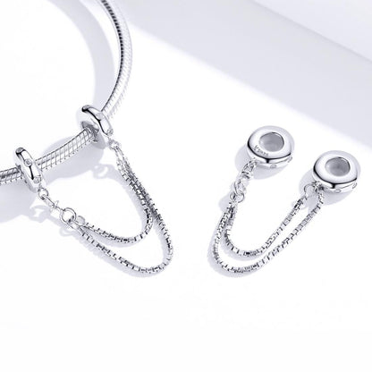 925 Sterling Silver Simple Safety Chain For Diy Bracelets
